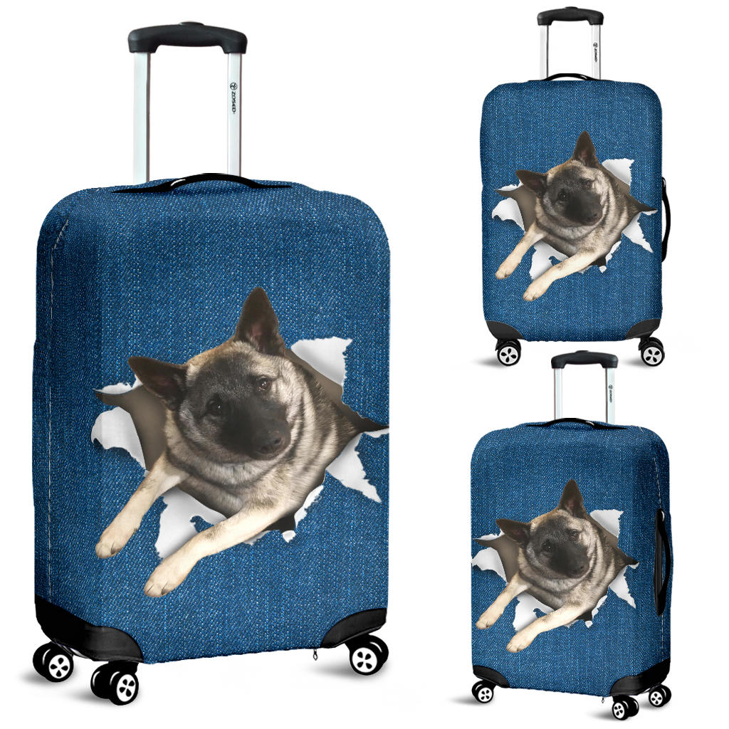 Norwegian Elkhound-Torn Paper Luggage Covers