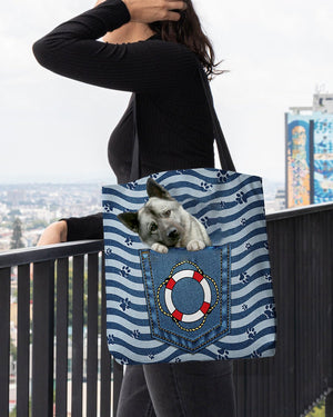 Norwegian Elkhound On Board-Cloth Tote Bag