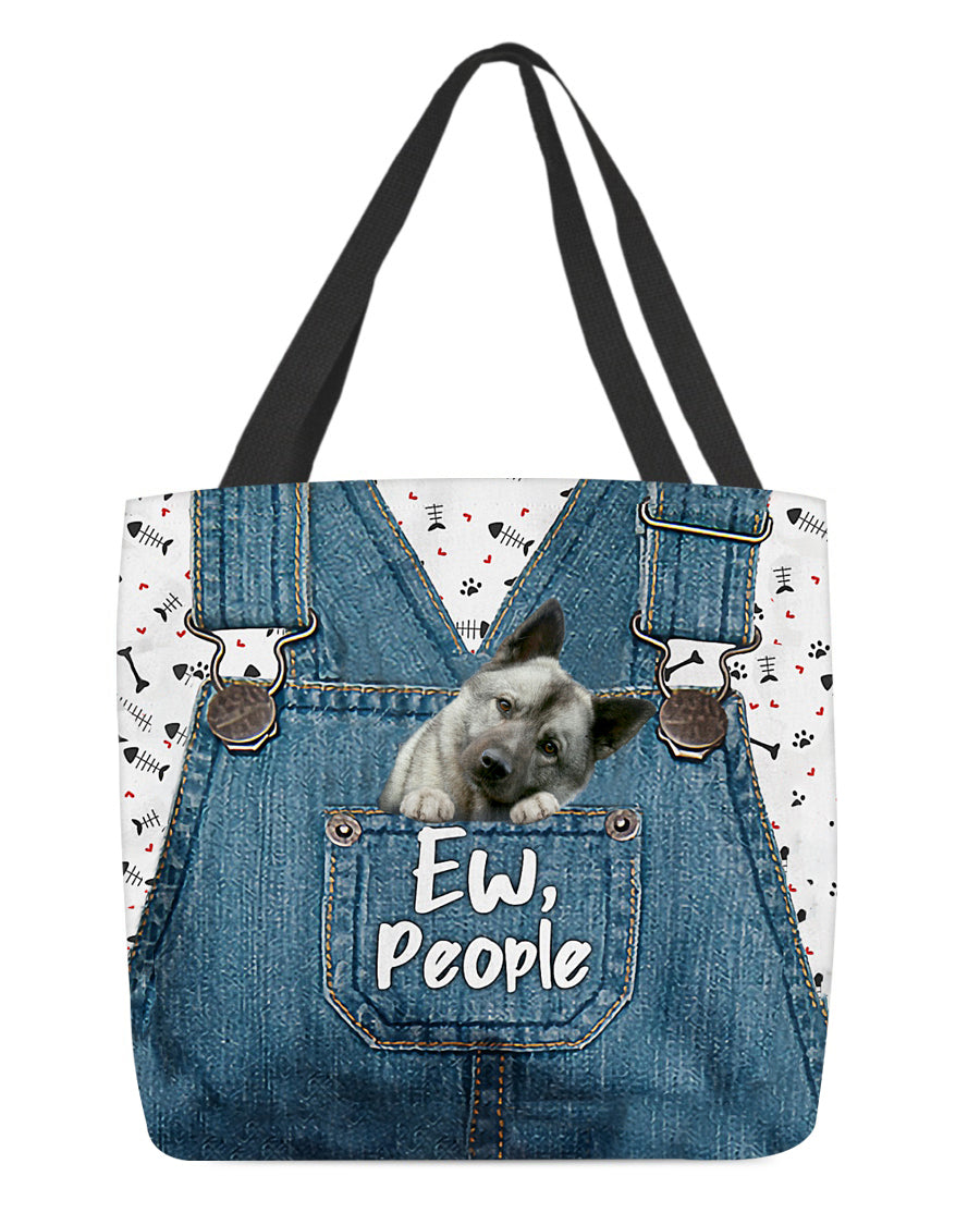 Norwegian Elkhound-EW people-Cloth Tote Bag