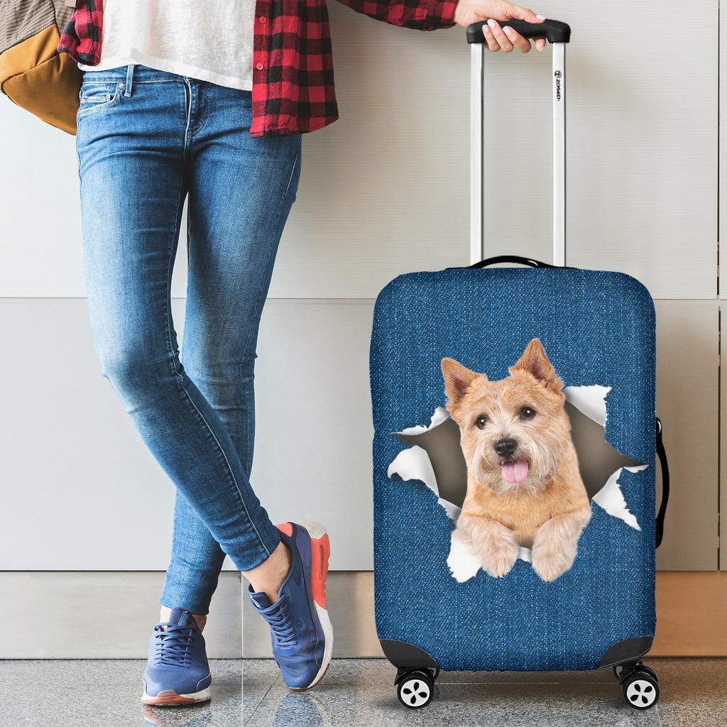 Norwich Terrier-Torn Paper Luggage Covers