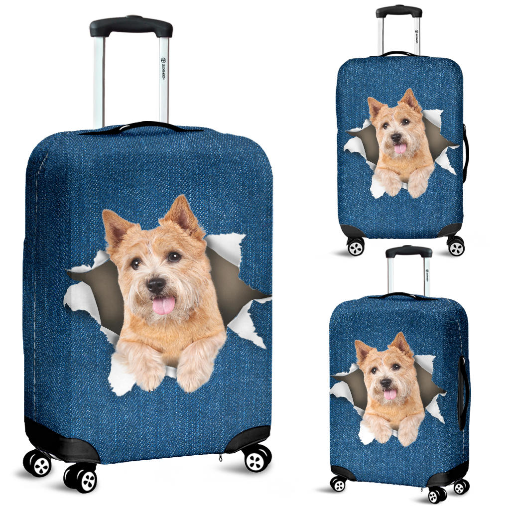 Norwich Terrier-Torn Paper Luggage Covers