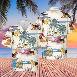 Norwich Terrier Summer Beach Hawaiian Shirt