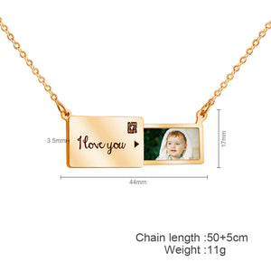 Custom Precious Memory Photo Stamp Necklace