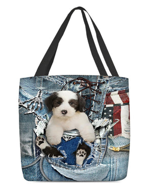 Old English Sheepdog-Ripped Jeans-Cloth Tote Bag