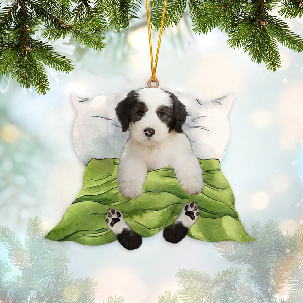 Old English Sheepdog-Sleep time Two Sides Ornament