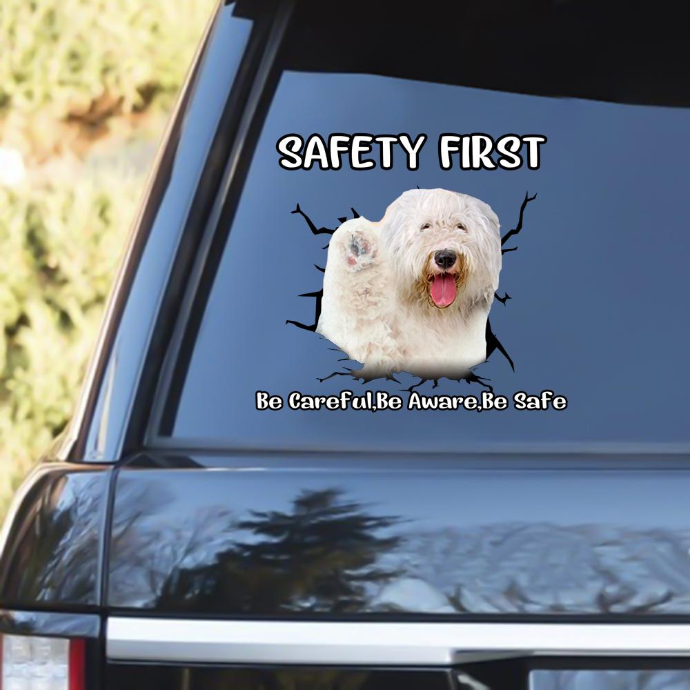 Old English Sheepdog Safety First Decal