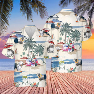 Old English Sheepdog Summer Beach Hawaiian Shirt