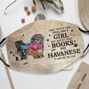 Once Upon A Time Books and Havanese EZ07 1108 Face Mask