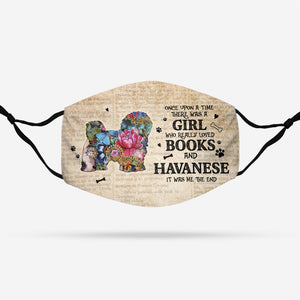 Once Upon A Time Books and Havanese EZ07 1108 Face Mask