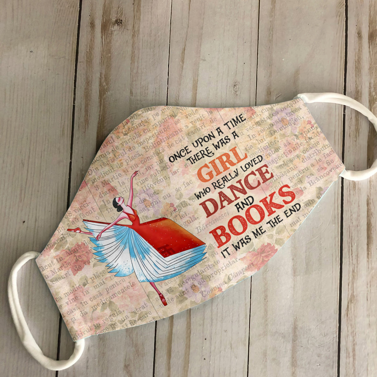 Once Upon A Time Dance And Books EZ07 1208 Face Mask