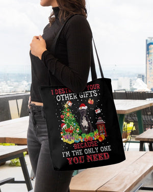 Only One-BLACK American Staffordshire Terrier-Cloth Tote Bag