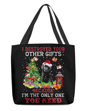 Only One-BLACK Labrador Pup-Cloth Tote Bag