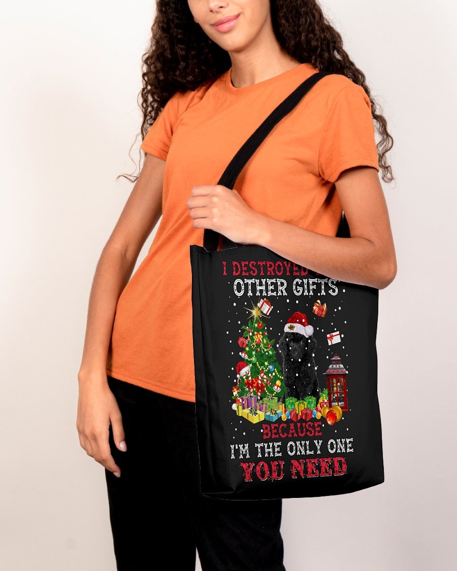 Only One-BLACK Toy Poodle-Cloth Tote Bag