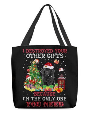 Only One-BLACK Toy Poodle-Cloth Tote Bag