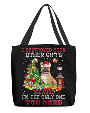 Only One-brown French Bulldog-Cloth Tote Bag