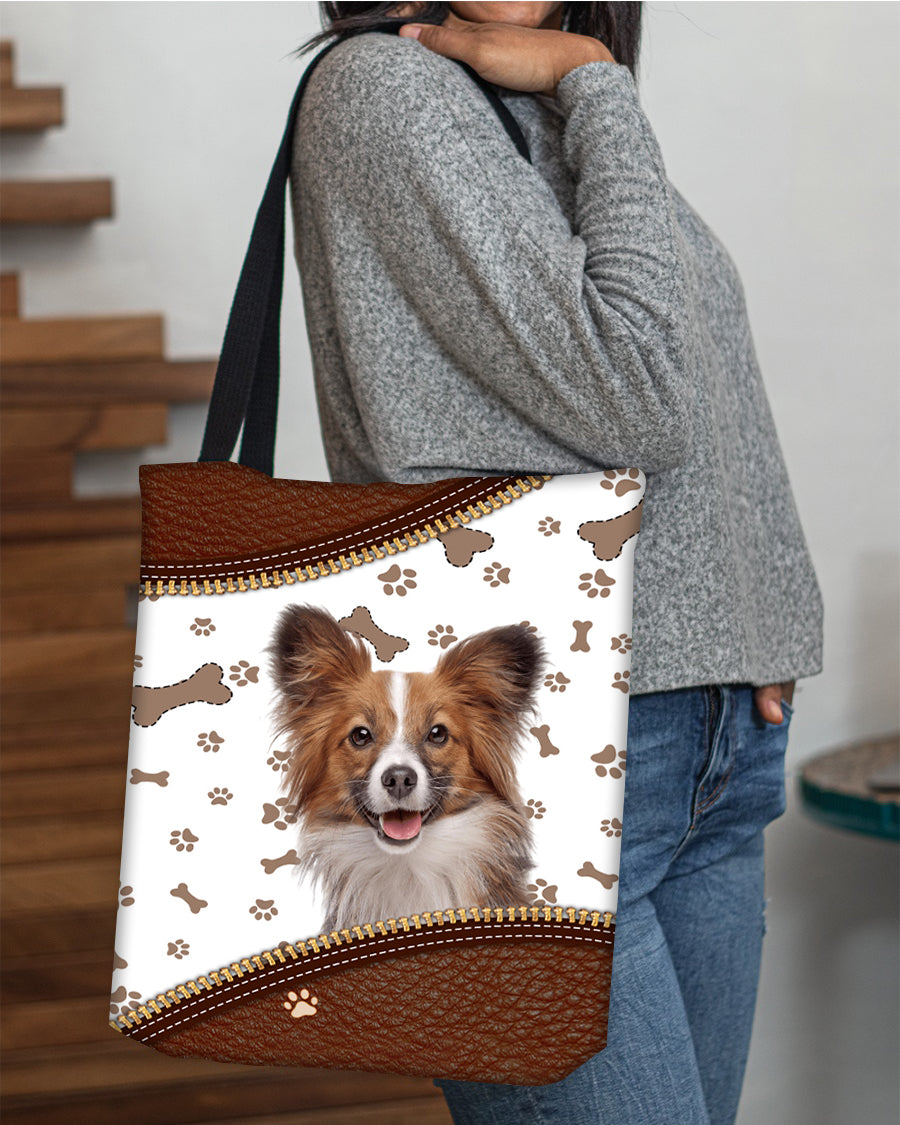 PAPILLON-Zipper Texture-Cloth Tote Bag