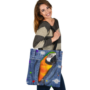 PARROT-The Rainbow-Cloth Tote Bag