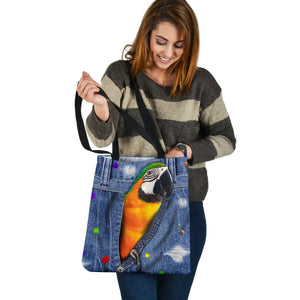 PARROT-The Rainbow-Cloth Tote Bag