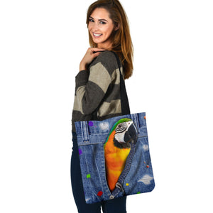 PARROT-The Rainbow-Cloth Tote Bag