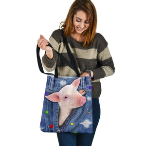 PIG-The Rainbow-Cloth Tote Bag