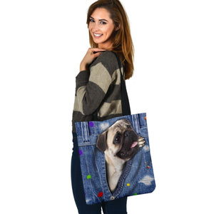 PUG-The Rainbow-Cloth Tote Bag