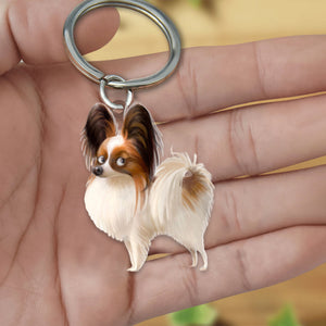 Papillon-Look at me flat Acrylic Keychain