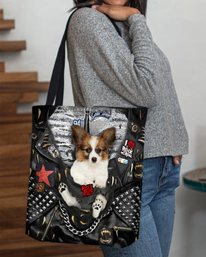 Papillon-Rock Dog-Cloth Tote Bag