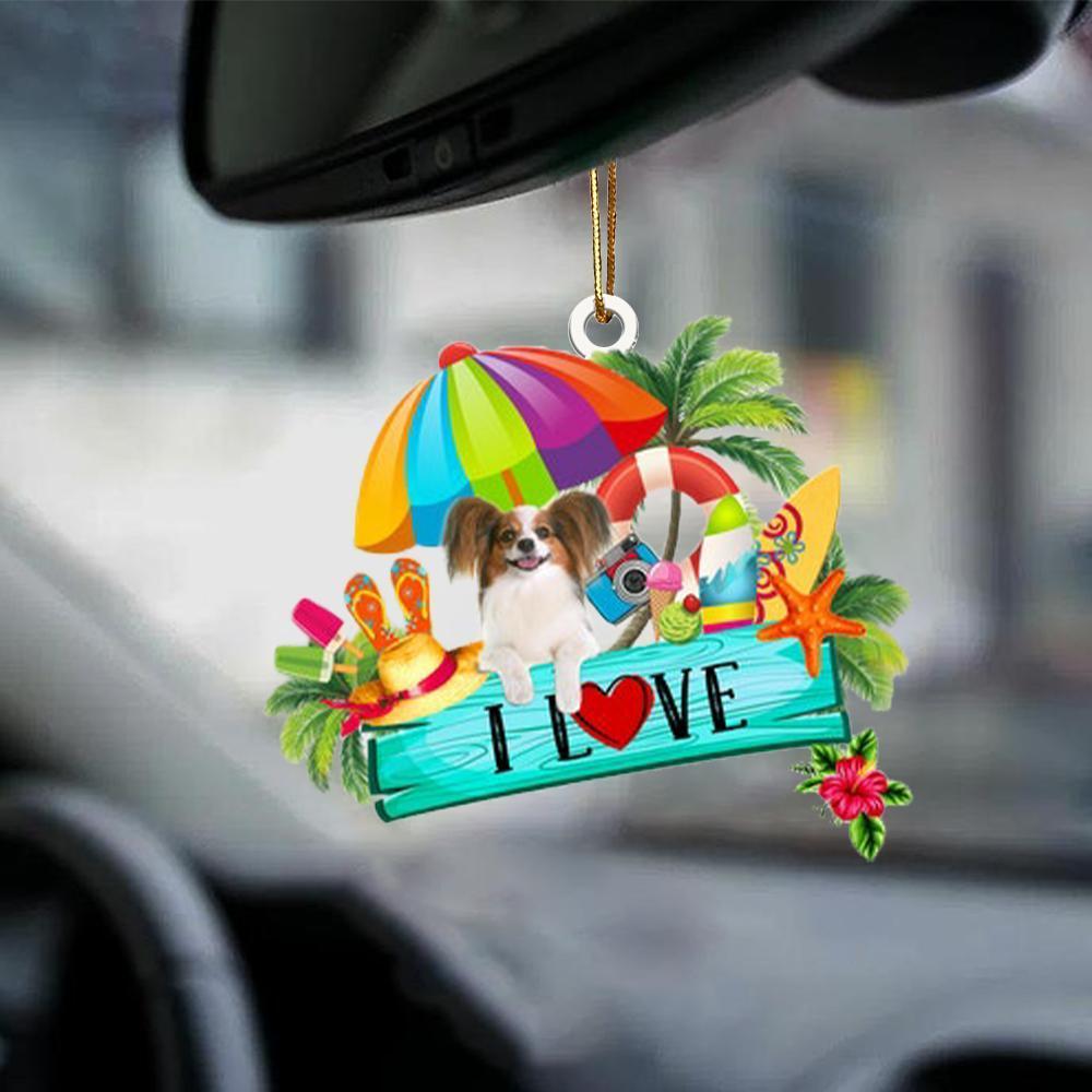 Papillon-I Love Summer-Two Sided Ornament