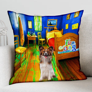 Papillon In the Bedroom-Pillow Case