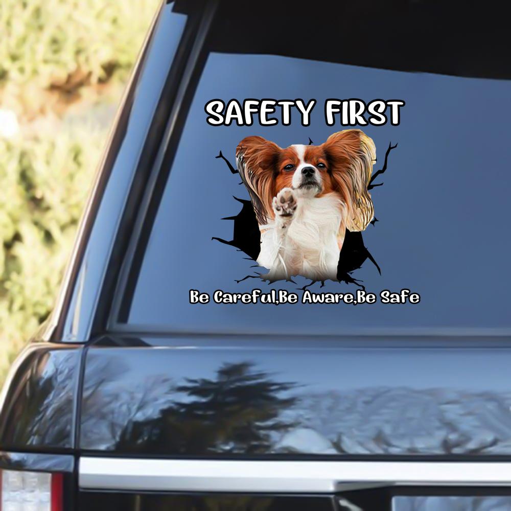 Papillon Safety First Decal
