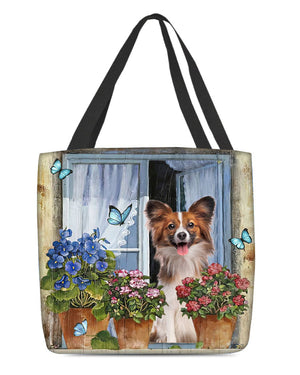 Papillon Today I Choose Joy-Cloth Tote Bag