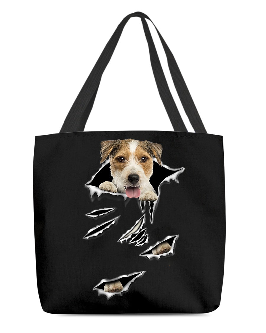 Cracks-Parson Russell Terrier-Cloth Tote Bag