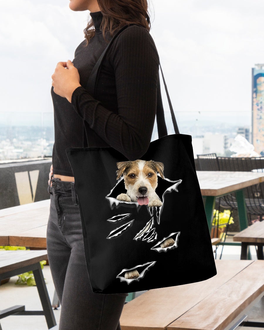 Cracks-Parson Russell Terrier-Cloth Tote Bag