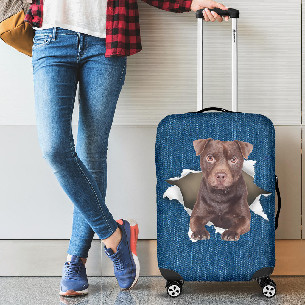 Patterdale Terrier-Torn Paper Luggage Covers