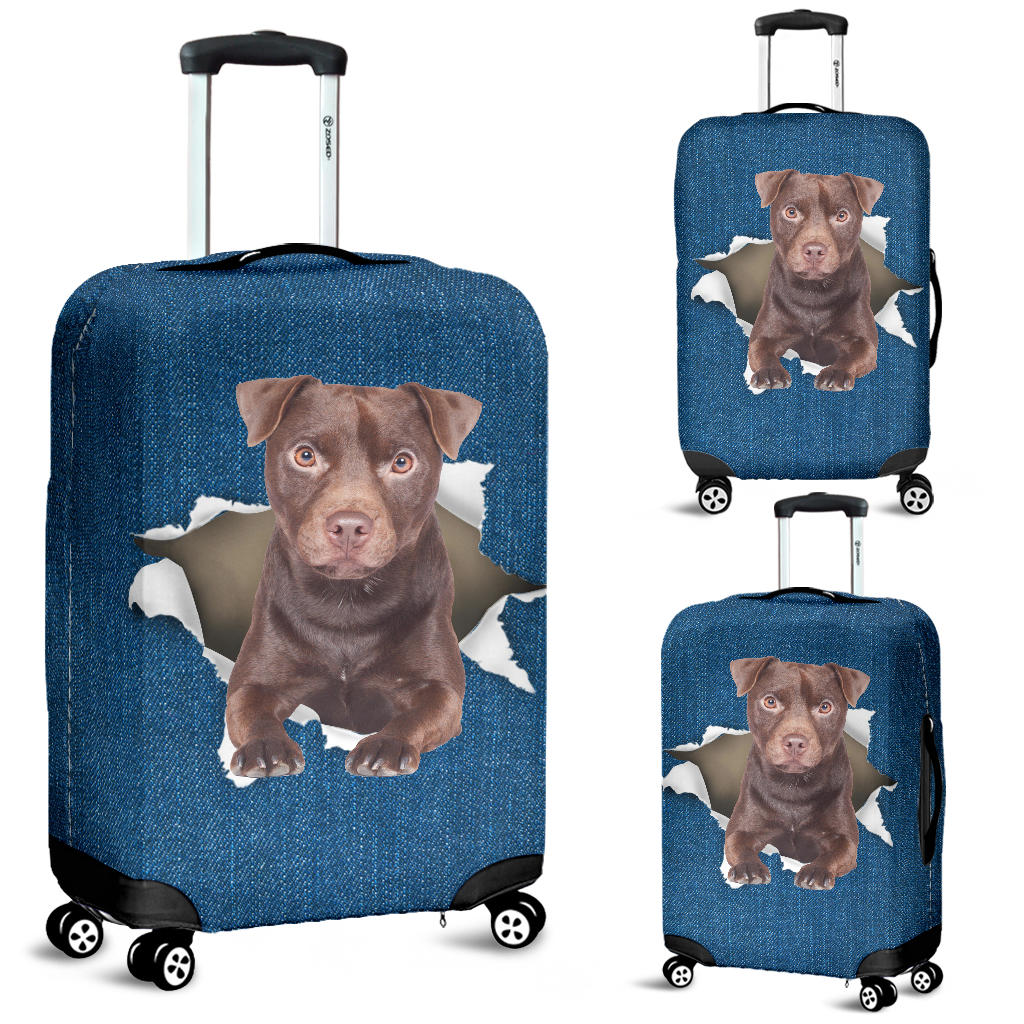 Patterdale Terrier-Torn Paper Luggage Covers