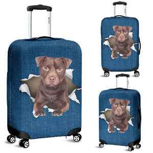 Patterdale Terrier-Torn Paper Luggage Covers