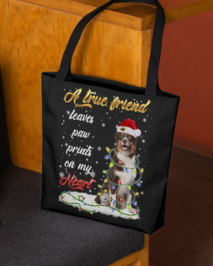 Paw Prints-Australian Shepherd 3-Cloth Tote Bag