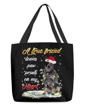 Paw Prints-BLUE Heeler-Cloth Tote Bag