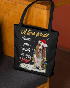 Paw Prints-Basset Hound-Cloth Tote Bag