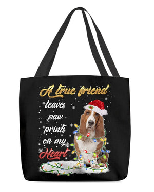 Paw Prints-Basset Hound-Cloth Tote Bag