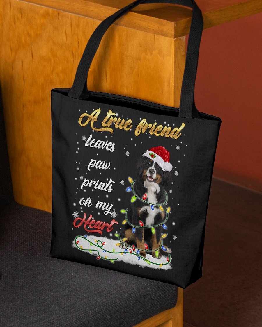 Paw Prints-Bernese Mountain Dog 1-Cloth Tote Bag