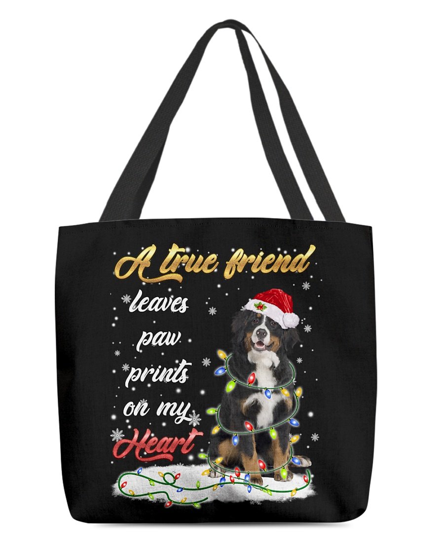 Paw Prints-Bernese Mountain Dog 1-Cloth Tote Bag
