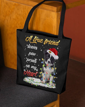 Paw Prints-Border Collie-Cloth Tote Bag