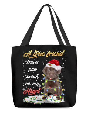 Paw Prints-CHOCOLATE Labrador-Cloth Tote Bag