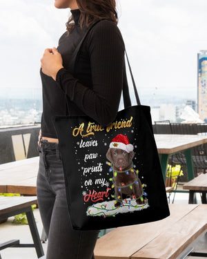 Paw Prints-CHOCOLATE Labrador-Cloth Tote Bag