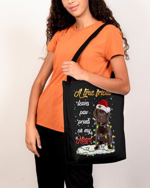 Paw Prints-CHOCOLATE Labrador-Cloth Tote Bag