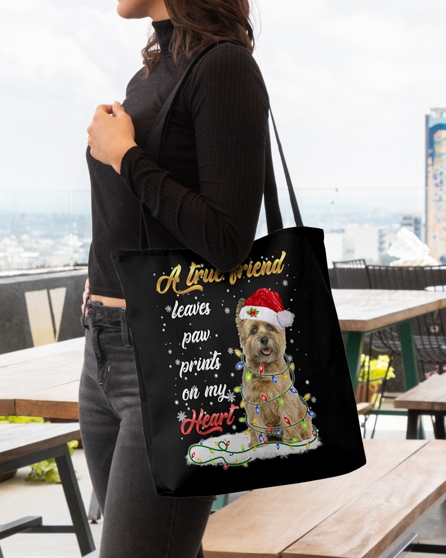 Paw Prints-Cairn Terrier 1-Cloth Tote Bag
