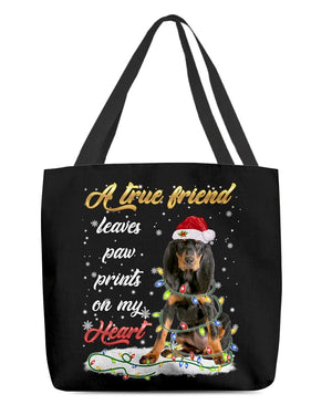 Paw Prints-Coonhound-Cloth Tote Bag