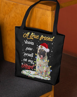 Paw Prints-FAWN Pug 1-Cloth Tote Bag