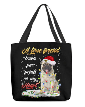 Paw Prints-FAWN Pug 1-Cloth Tote Bag